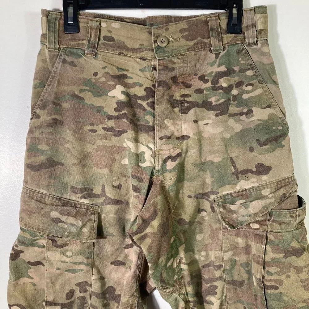 Mens Army Combat Camo FR Tactical Pants Cargo 30 x‎ 33 Flaw